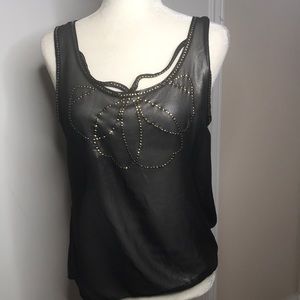 Sheer black sparkly sexy top
